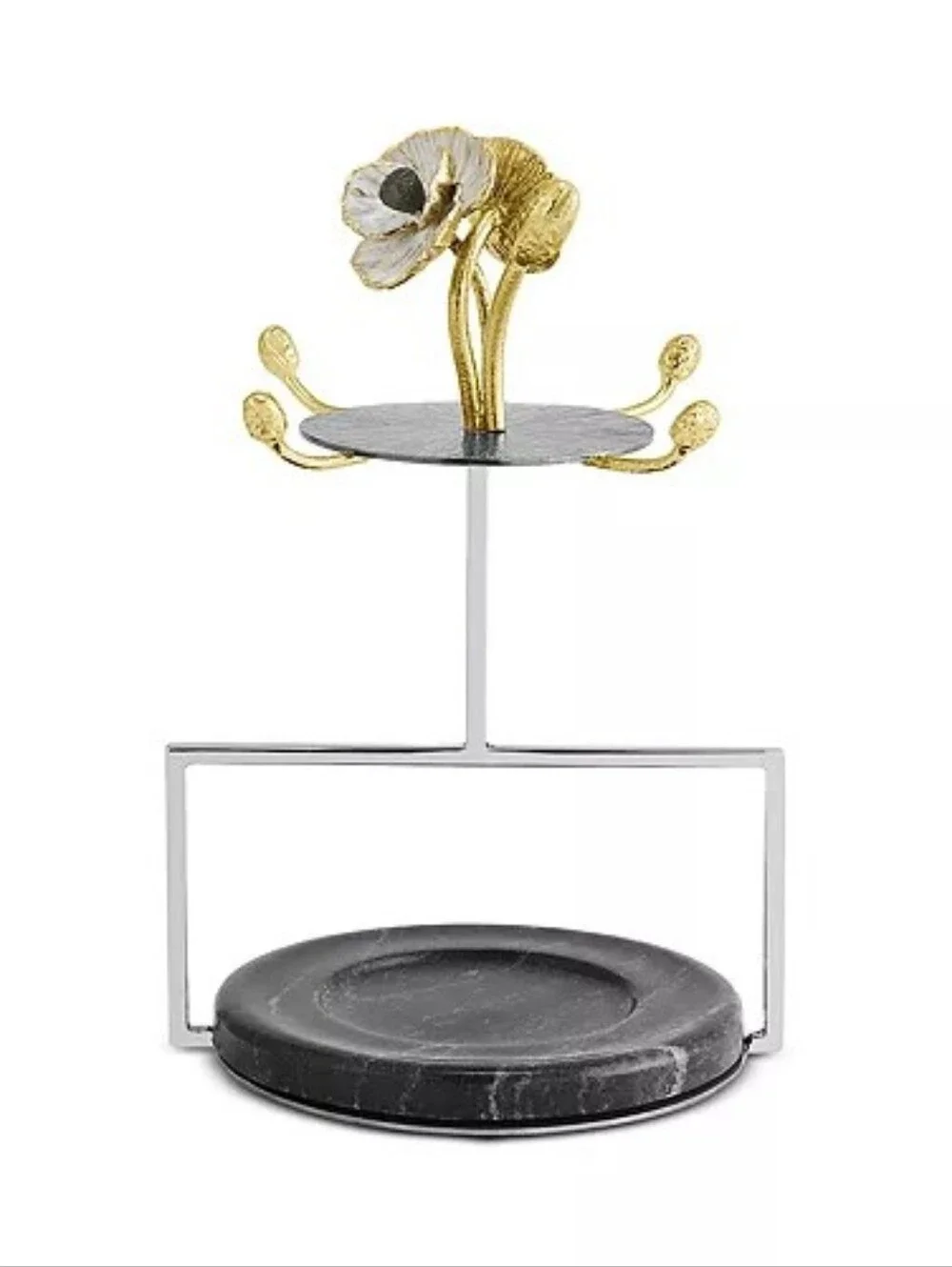 Michael Aram Anemone Demitasse Cup & Saucer Set with Stand.